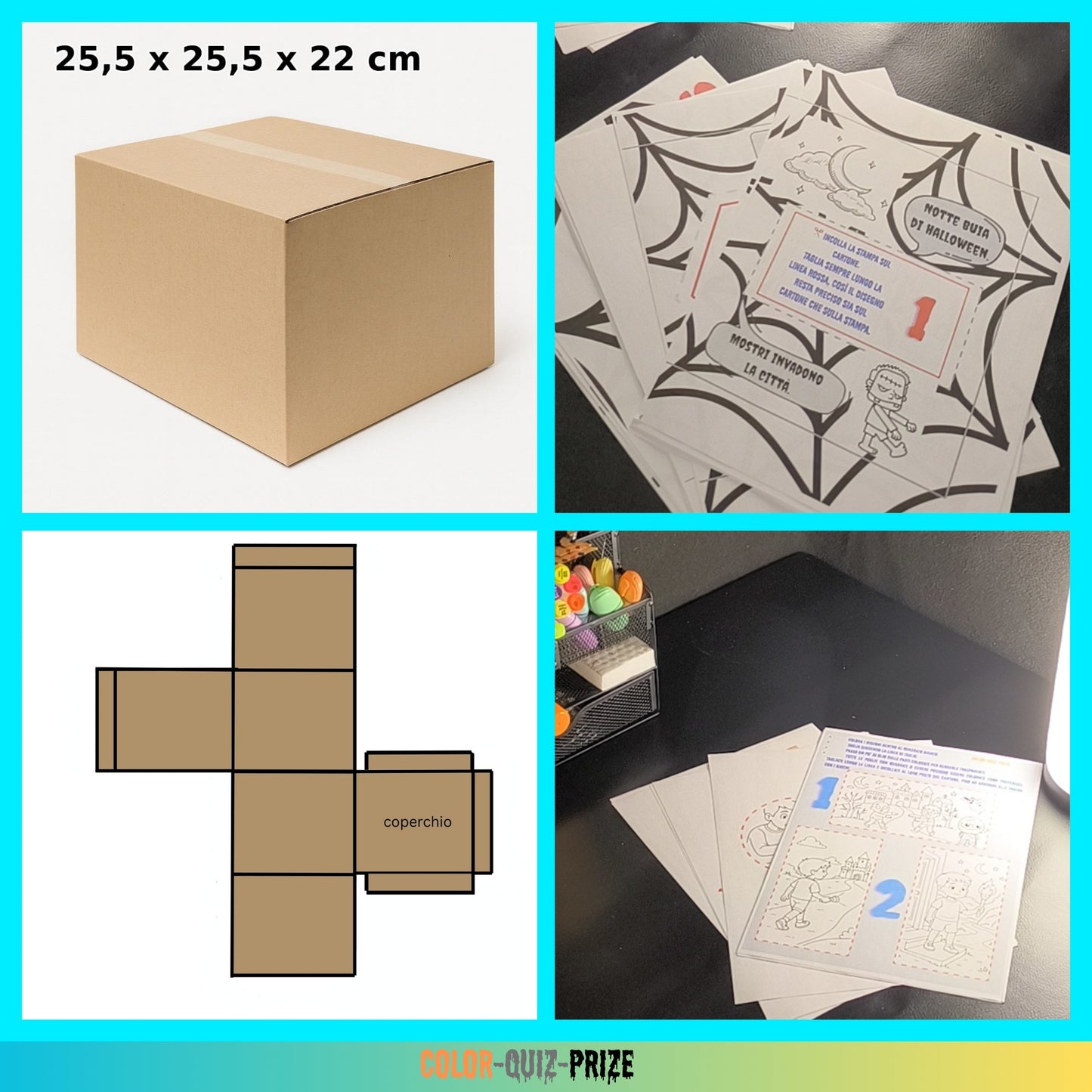 (Cartone) dell’Eroe di Halloween.25,5 × 25,5 × 22cm