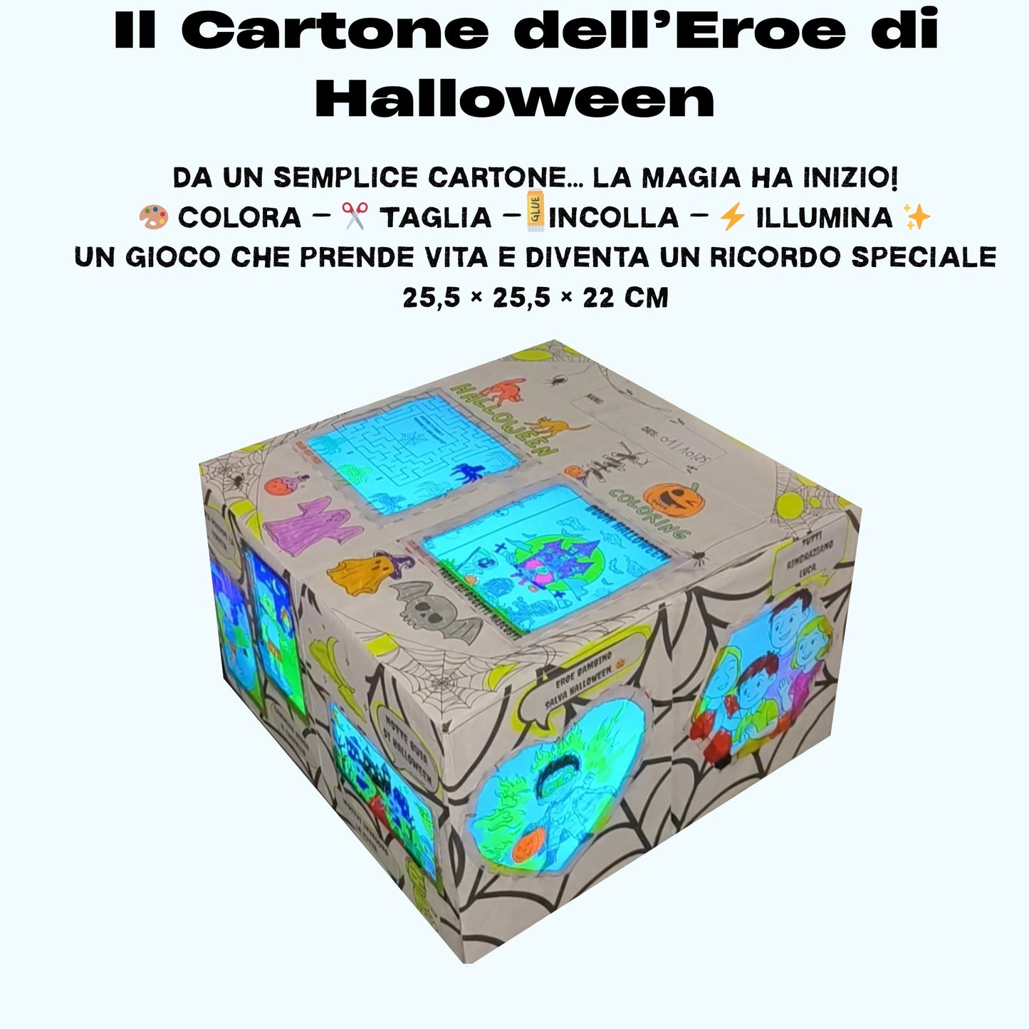 (Cartone) dell’Eroe di Halloween.25,5 × 25,5 × 22cm