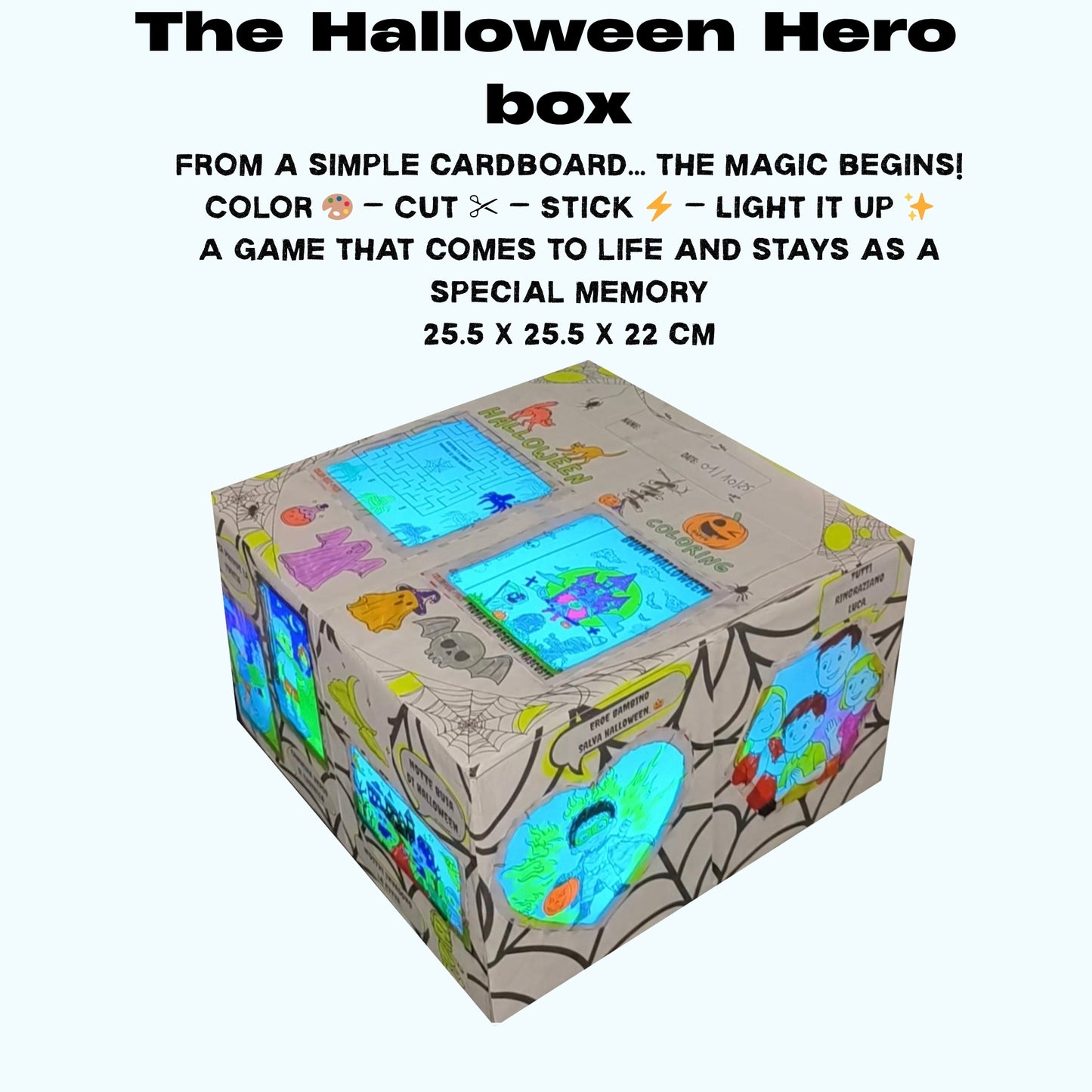 The Halloween Hero box.25,5 × 25,5 × 22cm